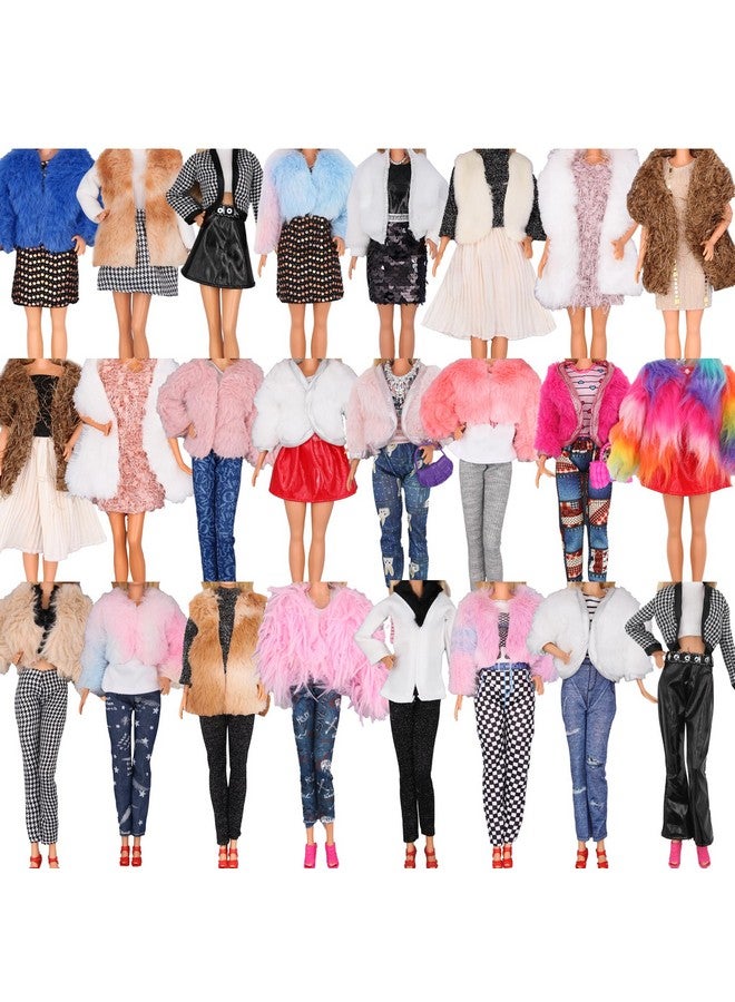 EuTengHao EuTengHao Doll Winter Coat Clothes Set for 11.5'' Girl Doll Include Winter Fashion Coat Jacket Tops Jeans T-Shirt Pants Skirt Dress Hat Suitable for 30cm Dolls for Girls Gift - Image 1