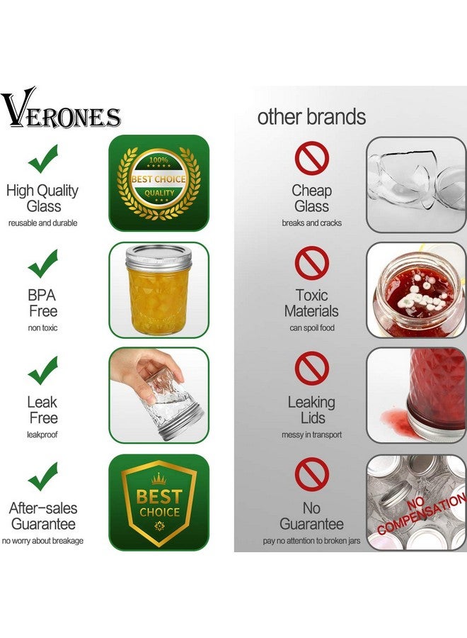 VERONES Mason Jars 6 OZ, 20 PACK 6oz Mason jars Canning Jars Jelly Jars With Lids, Ideal for Jam, Honey, Wedding Favors, Shower Favors, Extra 20 Lids - Image 5