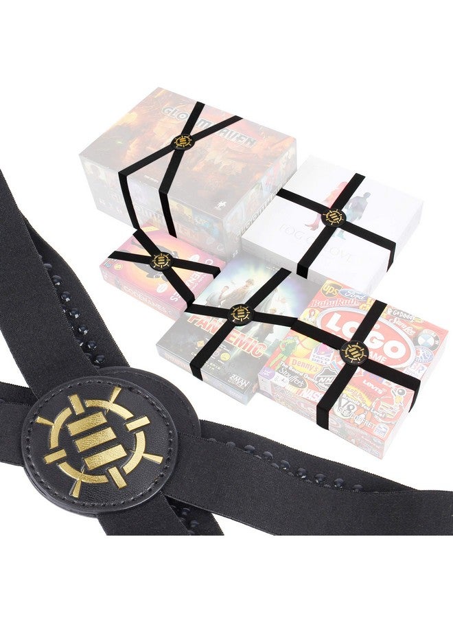 ENHANCE Board Game Bands - Elastic Box Bands with Durable Textured Grip to Keep Lids Closed on Board Boxes, Tabletop/Card Games Without Rubbing During Travel & Storage (Set of 5) - Image 1