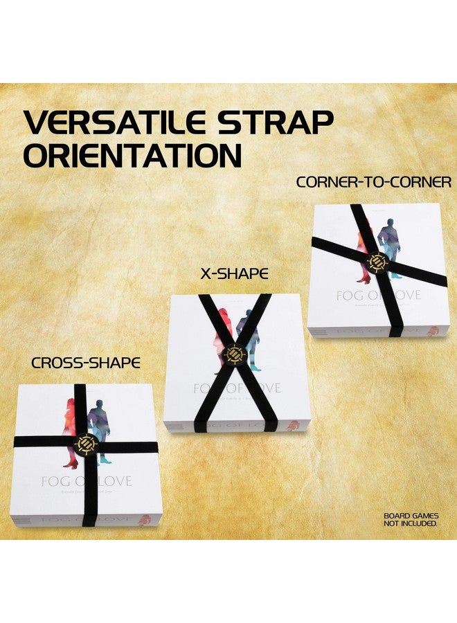 ENHANCE Board Game Bands - Elastic Box Bands with Durable Textured Grip to Keep Lids Closed on Board Boxes, Tabletop/Card Games Without Rubbing During Travel & Storage (Set of 5) - Image 5