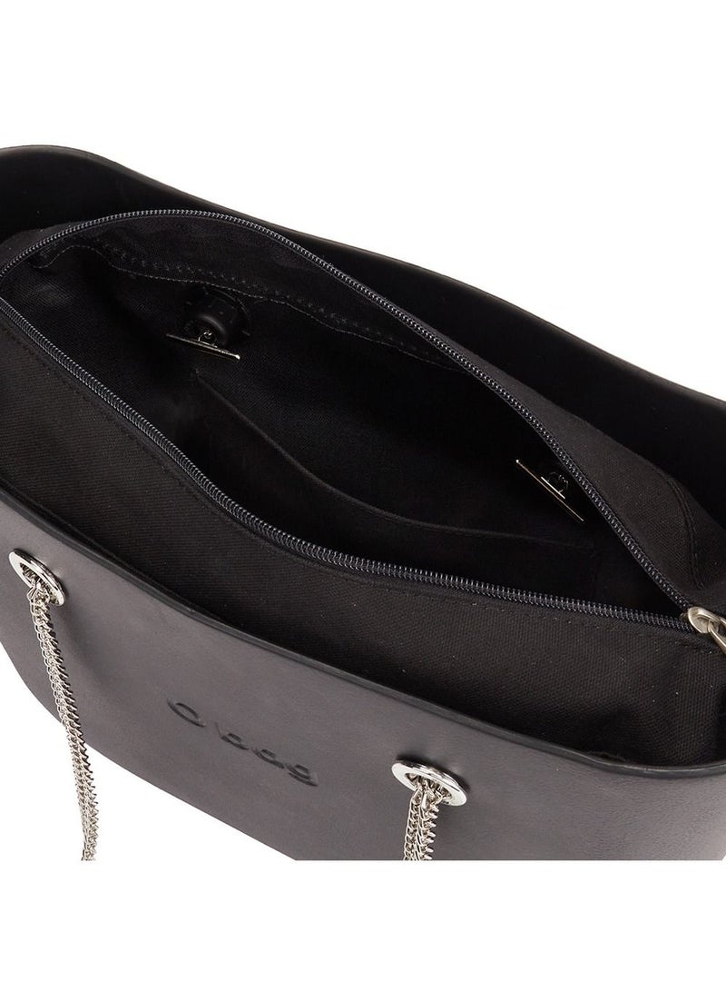 O bag classic with Long Double Chain Handles in Black - Image 5