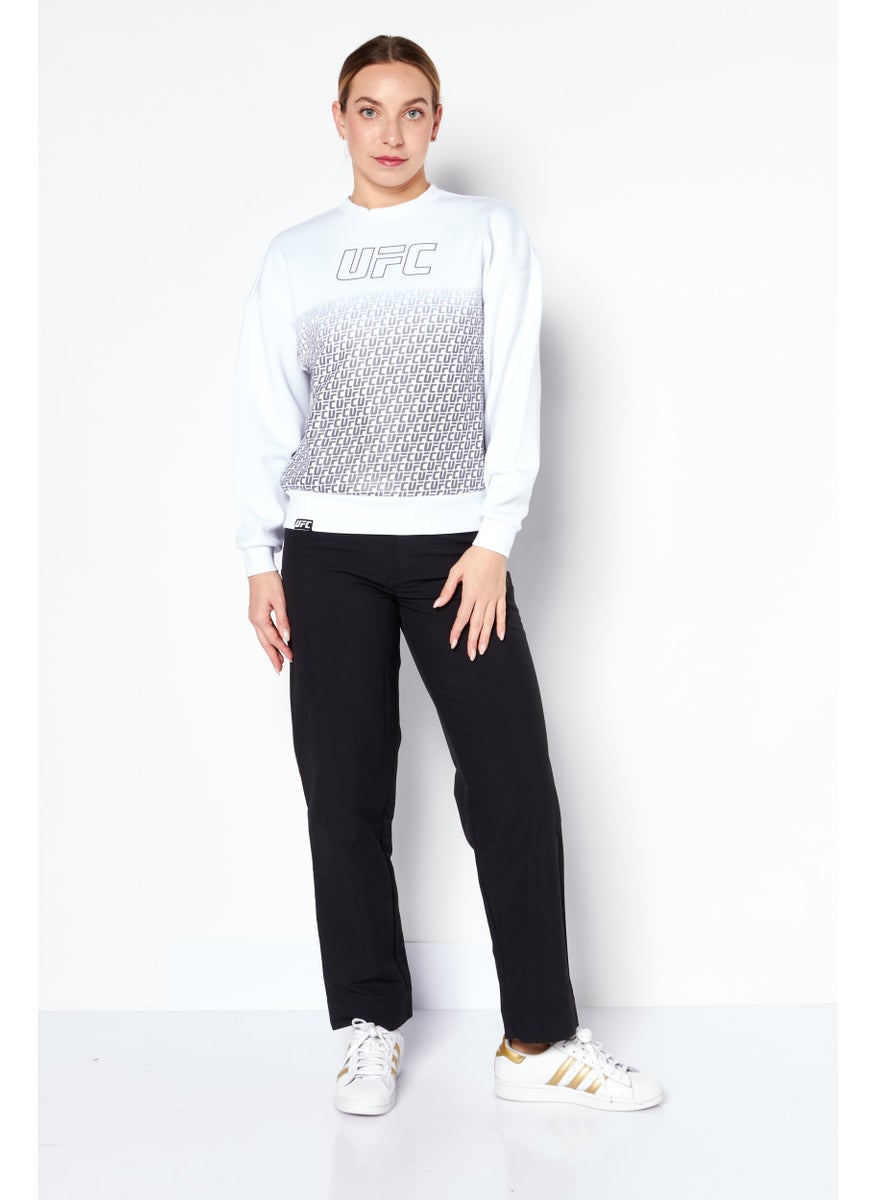 Ufc Women Sportswear Fit Long Sleeves Training Sweatshirt, White  - Image 3