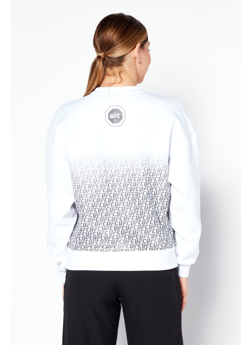 Ufc Women Sportswear Fit Long Sleeves Training Sweatshirt, White  - Image 4