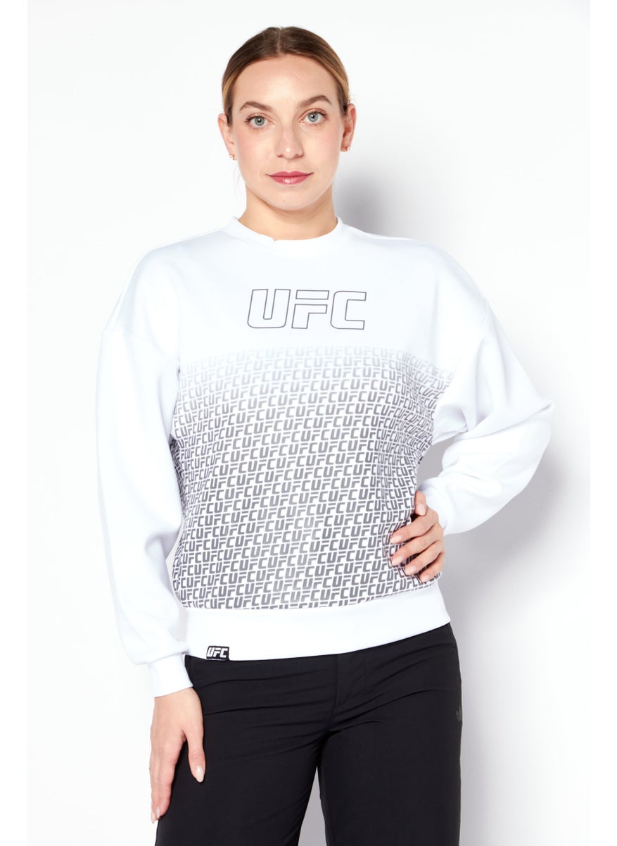 Ufc Women Sportswear Fit Long Sleeves Training Sweatshirt, White  - Image 1
