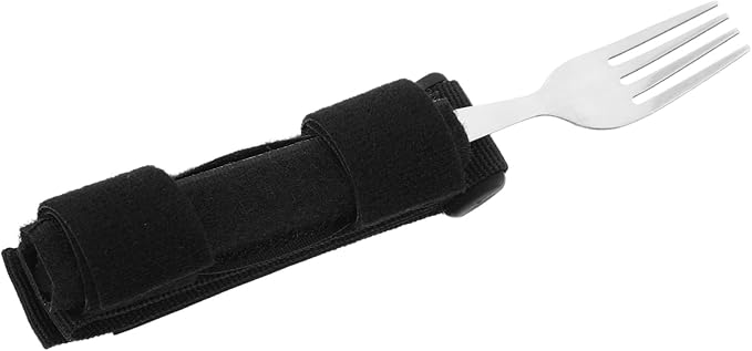 Elderly Rehab Utensils Feeding Fork For Senior Disabled Cuff Holder Weak Grip 17.50X3.00X3.00CM - Image 1