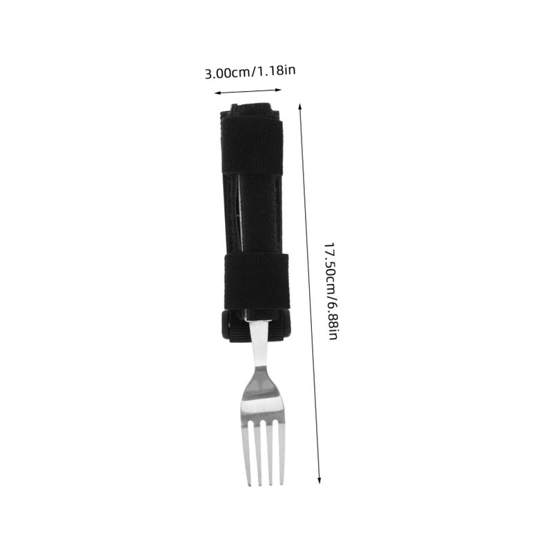 Elderly Rehab Utensils Feeding Fork For Senior Disabled Cuff Holder Weak Grip 17.50X3.00X3.00CM - Image 3