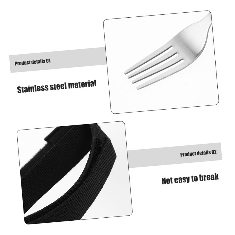 Elderly Rehab Utensils Feeding Fork For Senior Disabled Cuff Holder Weak Grip 17.50X3.00X3.00CM - Image 4