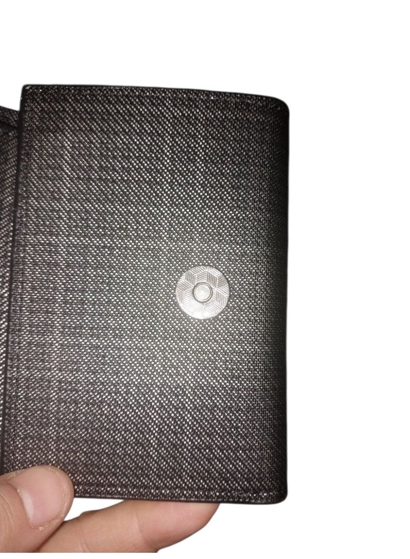 Lacoste Men's Textured Leather Trifold Wallet with ID Window – Black - Image 3