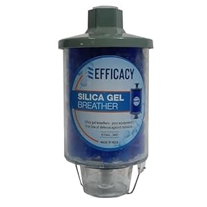 EFFICACY Efficacy Crystal Blue Silica Gel Breather for Transformers Polycarbonate Breather with Aluminum Top Body Moisture Absorption Desiccant for Transformer Oil Protection 250gram 