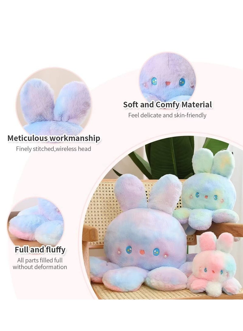 Excefore Cute Octopus Bunny Plush Toys, Reversible Octopus Plushie Bunny Stuffed Animal, Stuffed Animals Toys Dolls, Soft Stuffed Animal Octopus Rabbit Plushies Doll for Girls Boys - Image 3