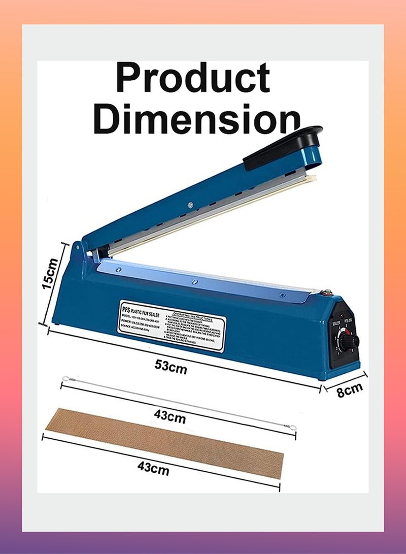 Toshionics آلة تعبئة فراغ كهربائية محمولة 400 مم لختم الطعام حرارياً للأكياس البلاستيكية والحقائب والأكياس البوليمرية للمطبخ المنزلي - Image 4