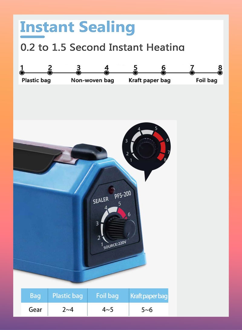 Toshionics آلة تعبئة فراغ كهربائية محمولة 400 مم لختم الطعام حرارياً للأكياس البلاستيكية والحقائب والأكياس البوليمرية للمطبخ المنزلي - Image 5