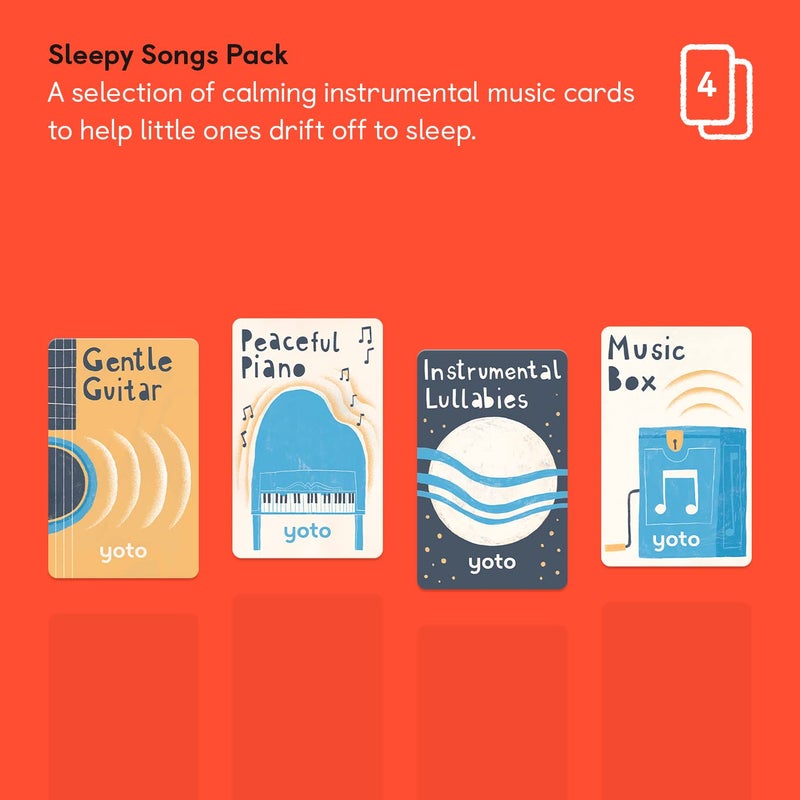 YOTO Sleepy Songs Pack â€“ 4 Kids Musical Cards for Use with Player & Mini All-in-1 Audio Device, Educational & Screen-Free Listening with Relaxing Music for Naptime Bedtime & Winding Down - Image 2
