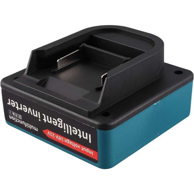 200W DC18V-21V, Outdoor Generator Battery Converter with 2 USB LED AC Battery Powered Outlet, DC to AC Converter for Charging Electronics - Image 1