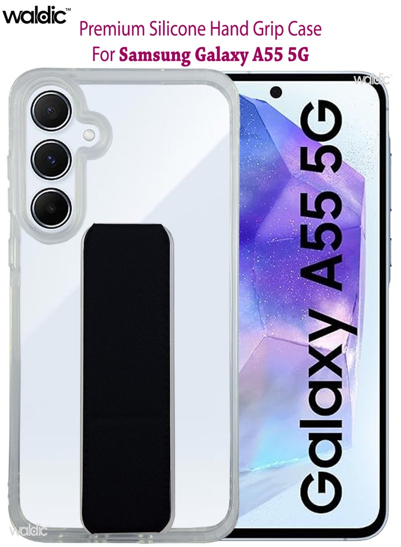 Waldic Samsung Galaxy A55 5G Case | Designed for Samsung Galaxy A55 5G | Slim TPU Airbag Bumper Shock Absorption Rubber Soft Silicone Case Cover Fit for Samsung Galaxy A55 5G | Black - Image 1