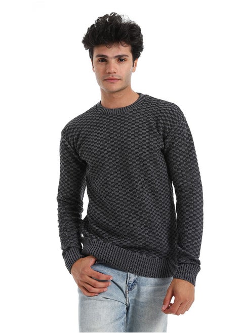Wool Mens Pullover With Multi Design