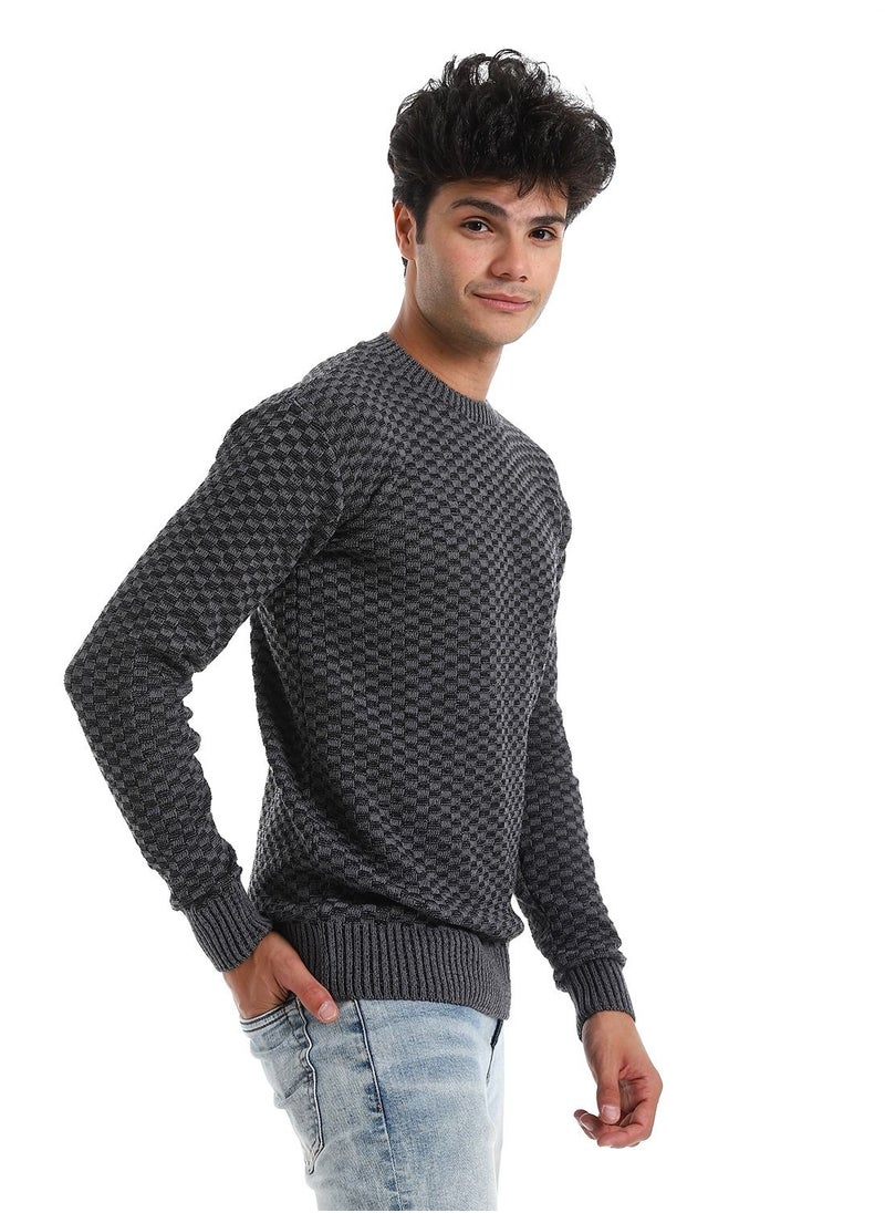 Caesar - Wool Mens Pullover With Multi Design - Image 1