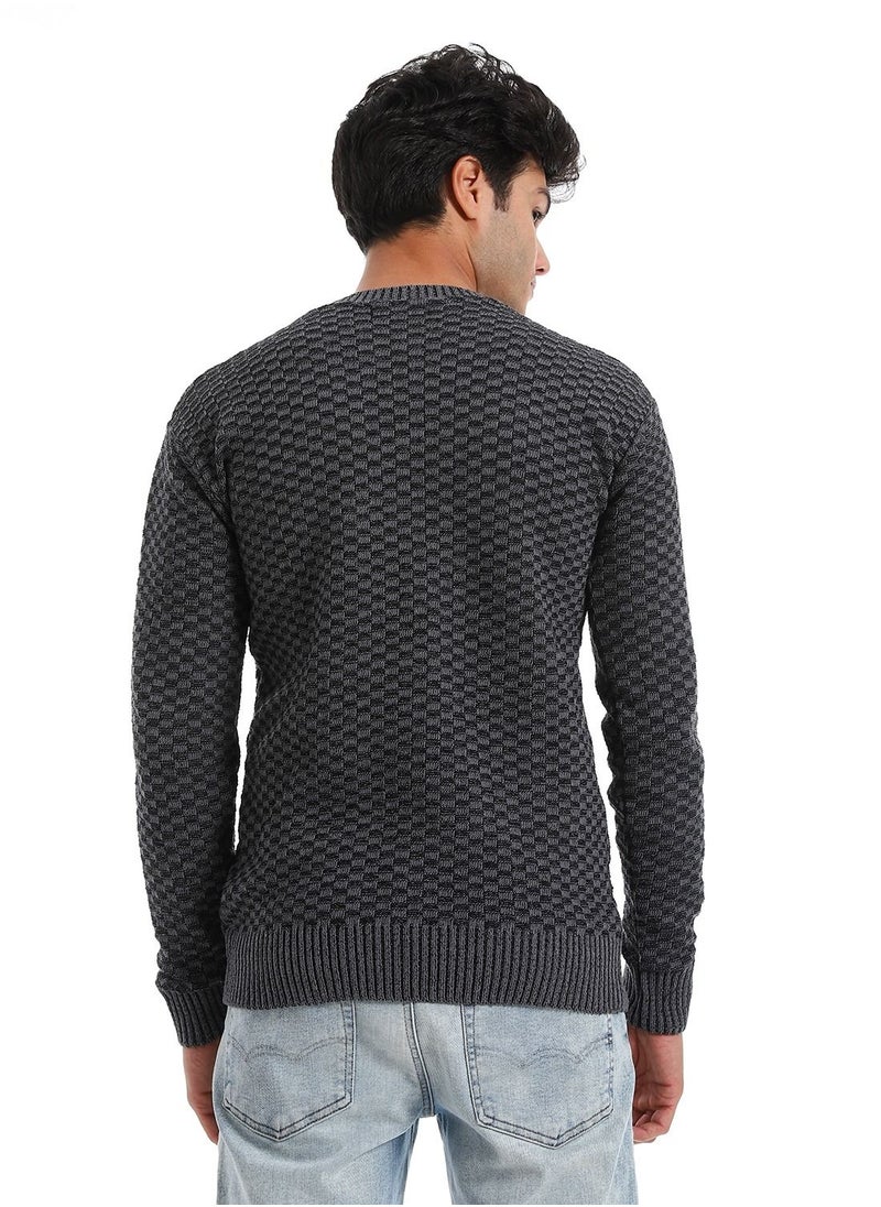 Caesar - Wool Mens Pullover With Multi Design - Image 1