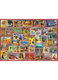 Ceaco Barbara Behr Stamps Art Stamps 1000 Piece Jigsaw Puzzle Grey  - Image 1