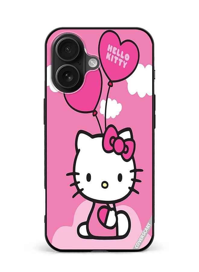 COVERSCART Protective Case Cover For Apple iPhone 16 Hello Kitty Design Pink