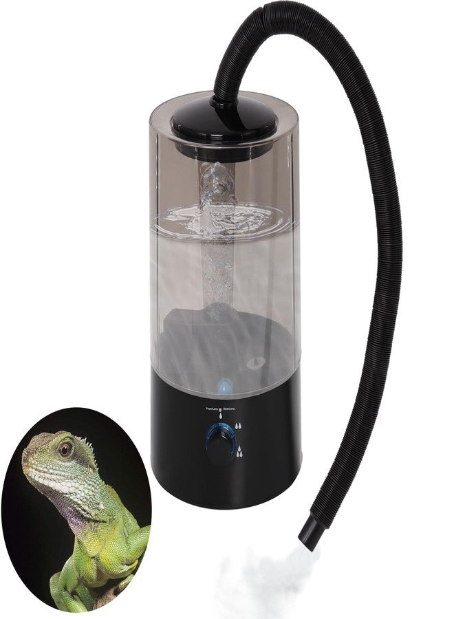 Hoqqf 4L Reptile Humidifier Fogger with Extended Hose - Adjustable & Quiet Fogger/Mister for Chameleon, Bearded Dragon, Amphibians - Large Capacity(Black) - Image 1