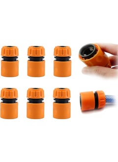 6 Pack Hose End Connector - Hose Pipe End Quick Connect fitting for 1/2 inch Hosepipe Tap End Quick Connector, Garden Irrigation Hose Pipe Quick Connectors Adaptors Garden Tools