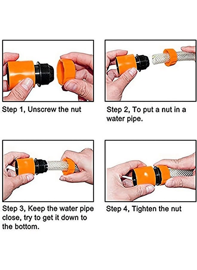 ZVEV - 6 Pack Hose End Connector - Hose Pipe End Quick Connect fitting for 1/2 inch Hosepipe Tap End Quick Connector, Garden Irrigation Hose Pipe Quick Connectors Adaptors Garden Tools - Image 1