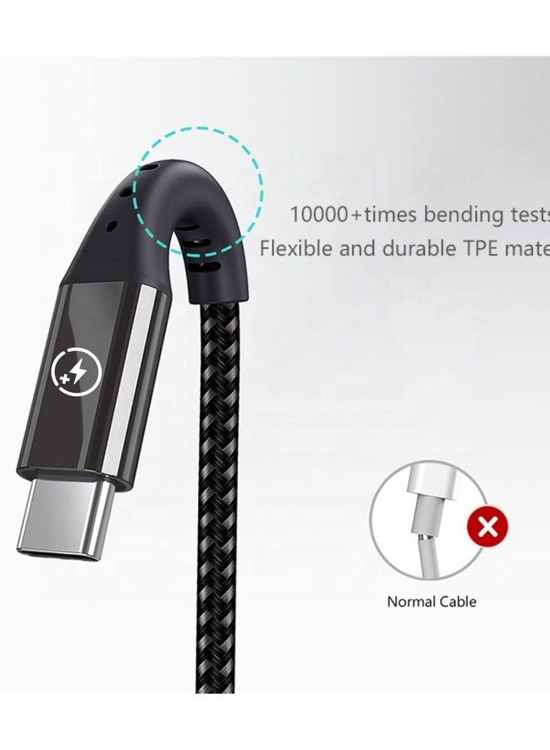 Seelky 2 Pack USB C Cable 2M Braided 100W Power Delivery PD Fast charge Cable USB C to USB C Compatible With Mobile Phones And Laptops, 2 Meters - Image 4