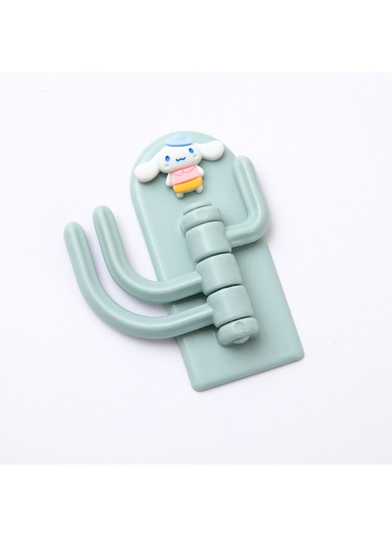 Generic - Cute cartoon Three-hook hook student dormitory wall seamless punch-free sticky hook wall door hanging key hook Cherry bib puppy - Image 1