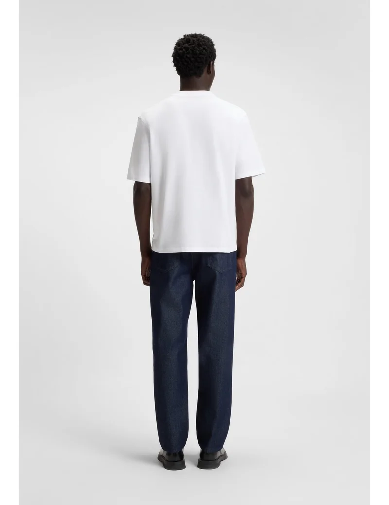 HUGO Cotton-jersey T-shirt with stacked logo