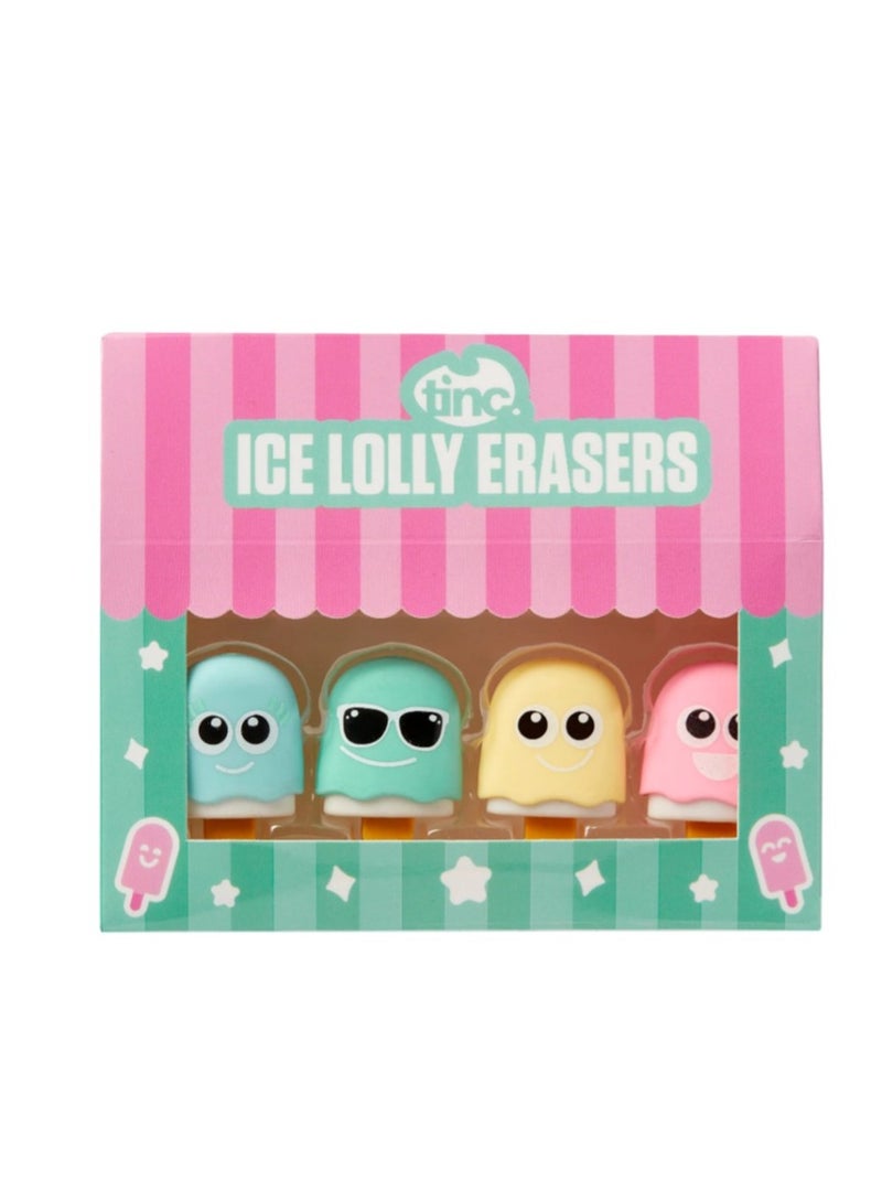 Tinc Colorful Ice Lolly Eraser Set - Image 1