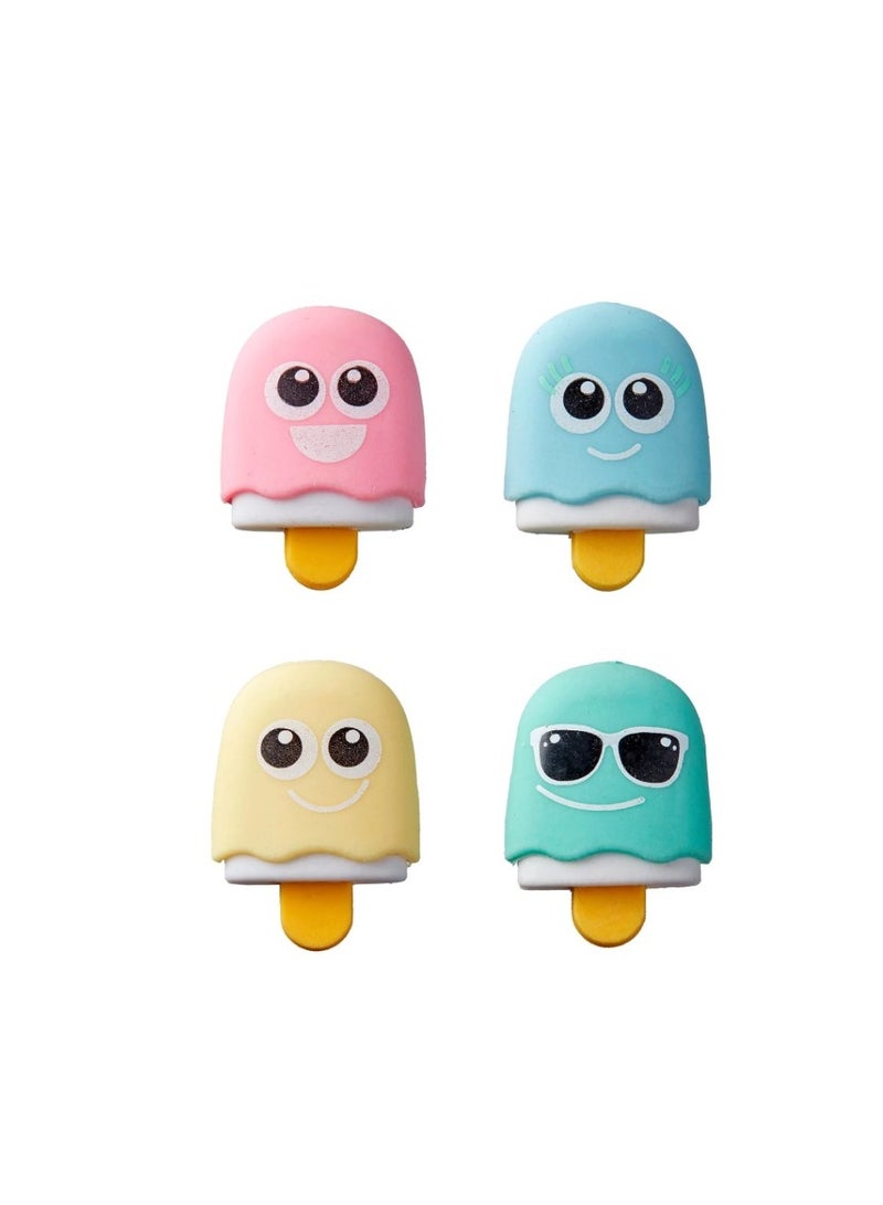 Tinc Colorful Ice Lolly Eraser Set - Image 2