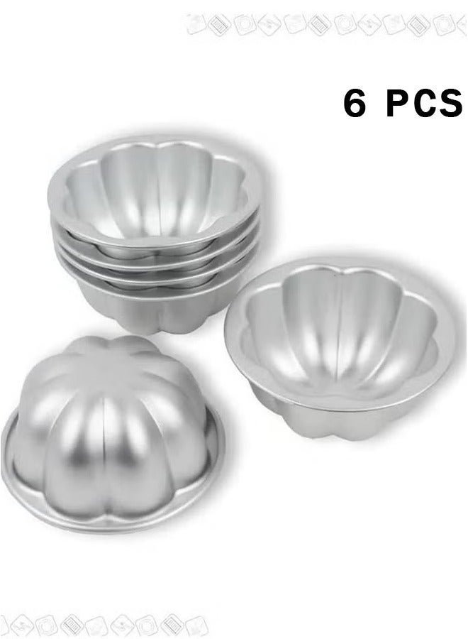 الضفدع الحقيقي مجموعة قوالب كريم الكراميل مكونة من 6 قطع من الألومنيوم الأصلي - Image 2