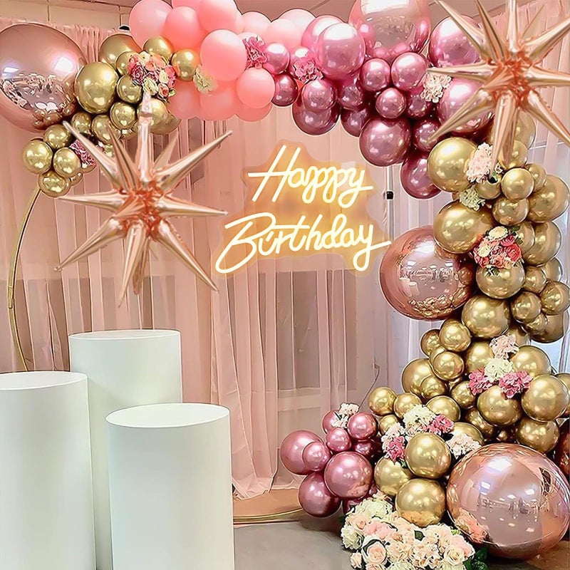 Adnkwolivt Happy Birthday Neon Sign, Happy Birthday Light Up Sign, Neon Happy Birthday Sign, Happy Birthday Led Sign for Backdrop All Birthday Party Decoration USB Powered Warm White,16.5 x 12 Inches (Plug not provided) - Image 2