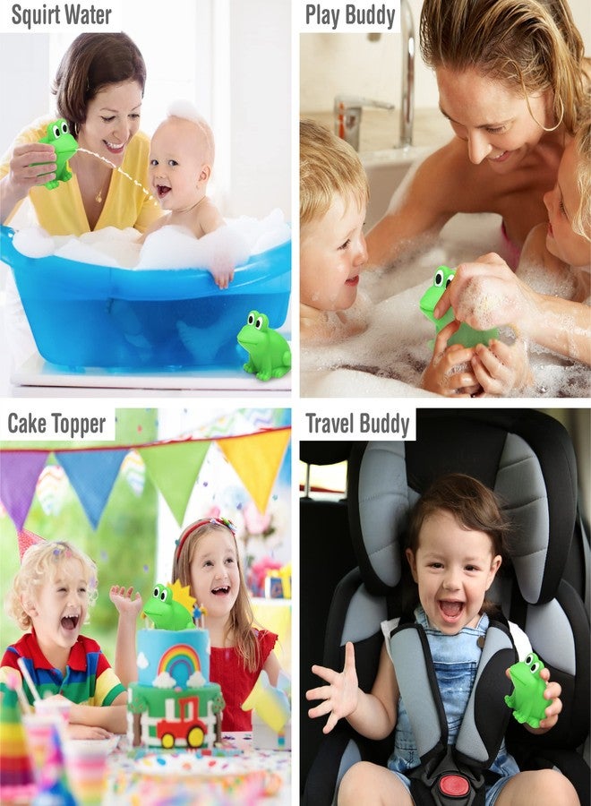 Puzzled DolliBu Frog Bath Buddy Squirter - Floating Green Frog Rubber Bath Toy, Fun Water Squirting Bathtime Play for Toddlers, Cute & Soft Animal Toy for The Bathtub, Beach & Pool for Girls & Boys - 3 Inch - Image 3