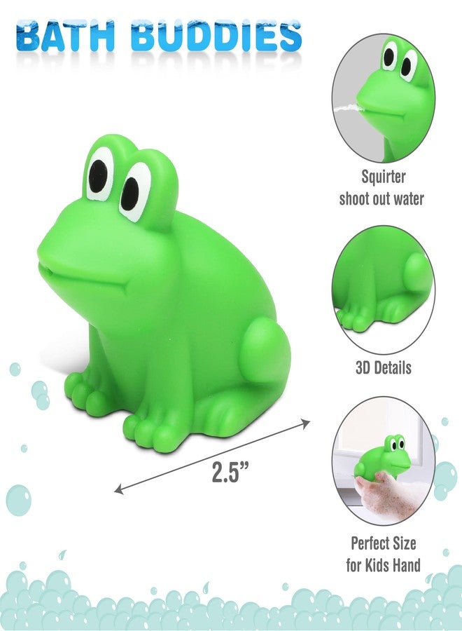 Puzzled DolliBu Frog Bath Buddy Squirter - Floating Green Frog Rubber Bath Toy, Fun Water Squirting Bathtime Play for Toddlers, Cute & Soft Animal Toy for The Bathtub, Beach & Pool for Girls & Boys - 3 Inch - Image 2