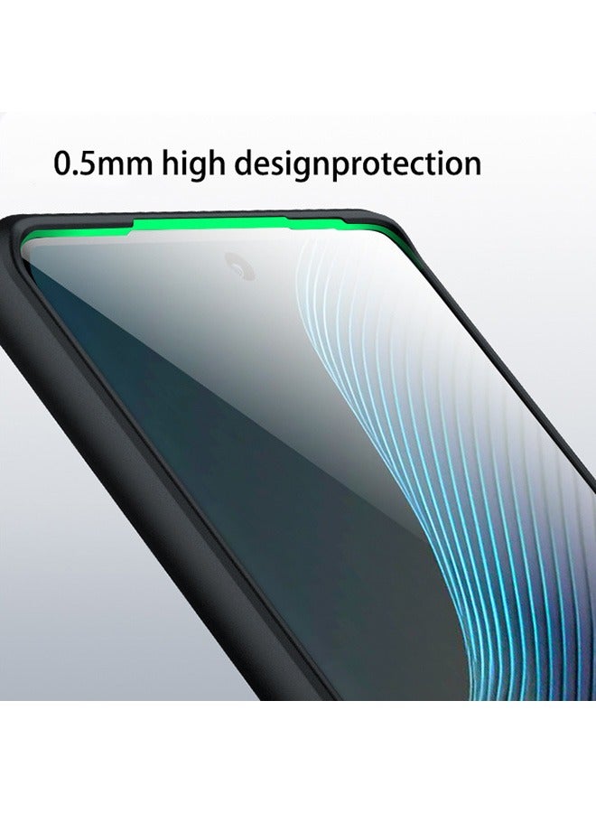 Case for Motorola Edge 50 Fusion 5G, Frosted Translucent Back Protective Slim Phone Cover, Anti-Fingerprints, Anti-Fall Drop Protection, Shockproof Case for Motorola Edge 50 Fusion 5G (Black)  - Image 4