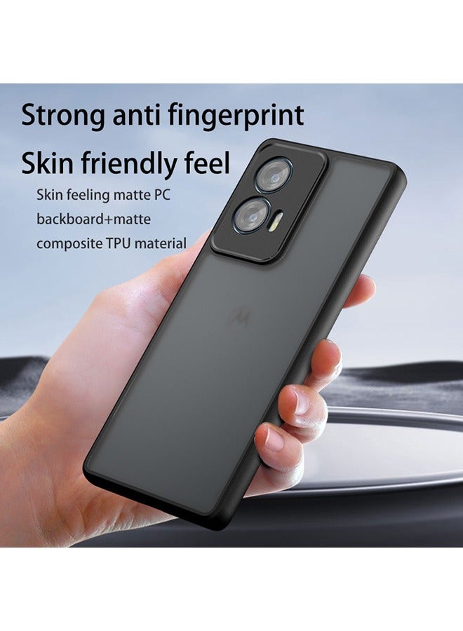 Case for Motorola Edge 50 Fusion 5G, Frosted Translucent Back Protective Slim Phone Cover, Anti-Fingerprints, Anti-Fall Drop Protection, Shockproof Case for Motorola Edge 50 Fusion 5G (Black)  - Image 5