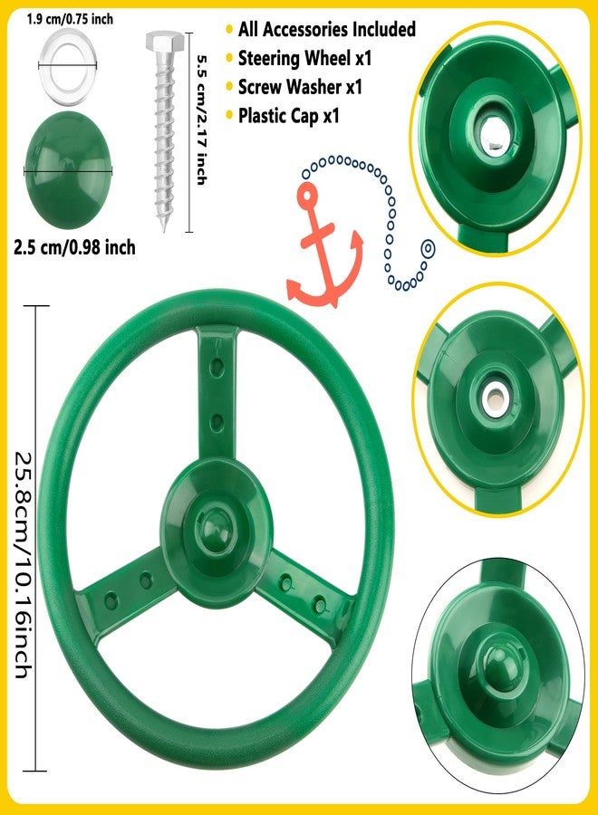 Restroma 6 Pack Playground Steering Wheel Plastic Swingset Ship Wheel Playset Steering Wheel Toys for Kids Playground Playhouse Treehouse Accessories (Color Set 1) - Image 2