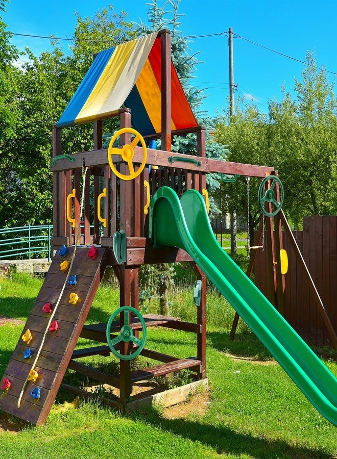 Restroma 6 Pack Playground Steering Wheel Plastic Swingset Ship Wheel Playset Steering Wheel Toys for Kids Playground Playhouse Treehouse Accessories (Color Set 1) - Image 5
