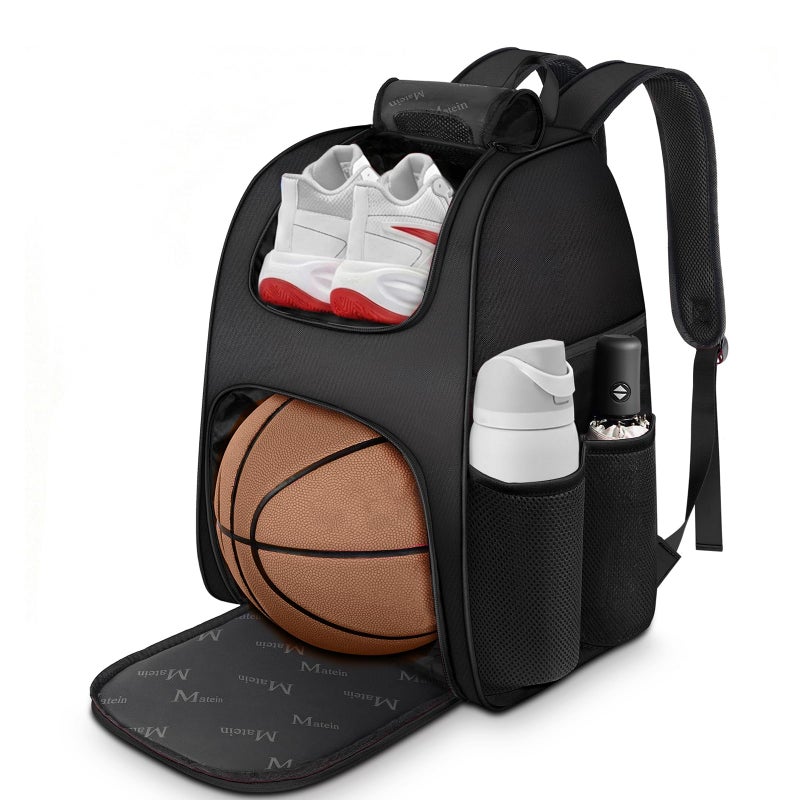 MATEIN Basketball Bag Sturdy Soccer Bag with Ball Holder Shoe Compartment Large Basketball Backpack for Training Equipment Water Resistant Sports Ball Backpack Fits Volleyball Football Colorful - Image 2