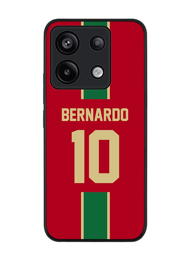 Stylizedd Rugged Black edge case for Poco X6 5G, Slim fit Cover - Football Team - Portugal, Player Name - Bernardo - Image 1