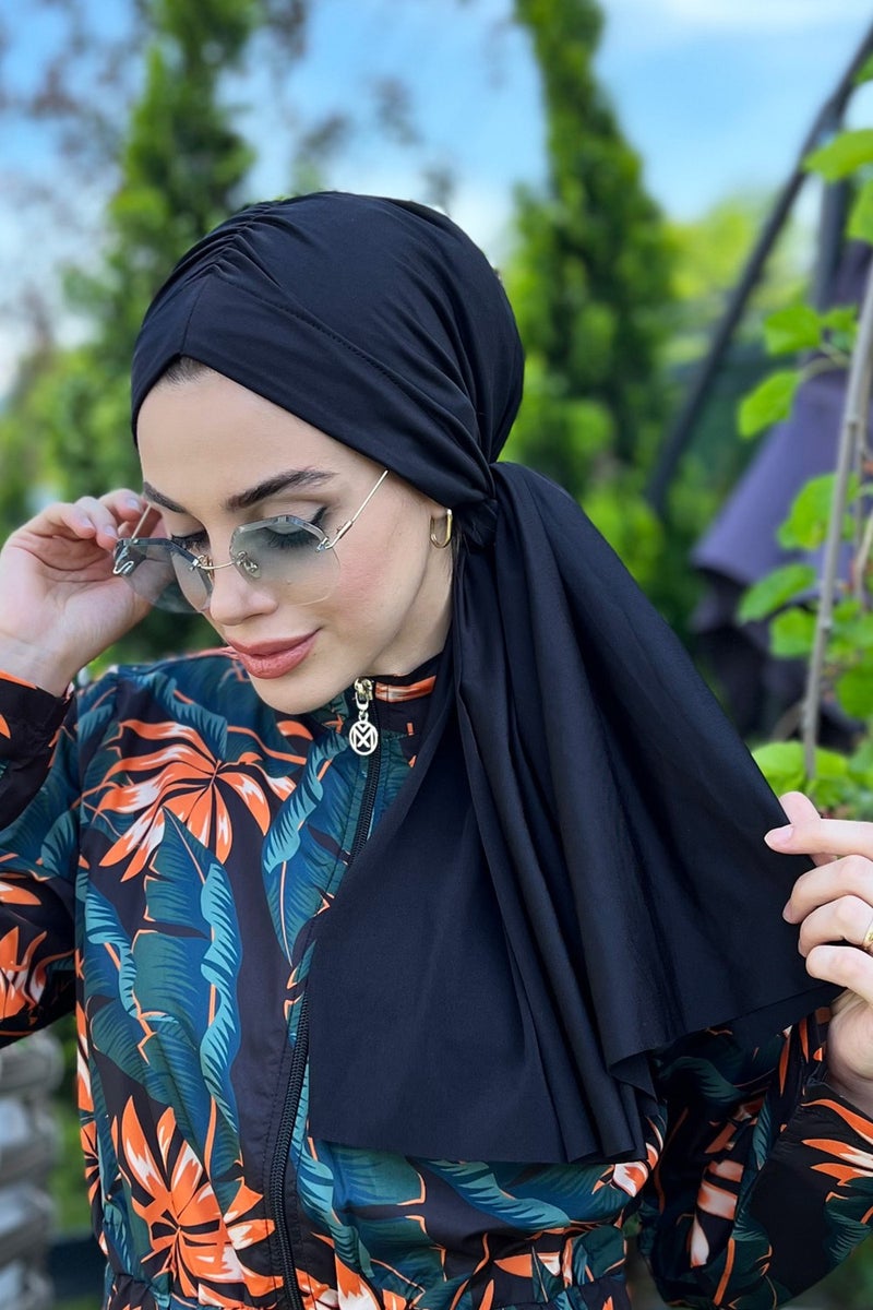 Remsa Mayo Swimsuit Fabric Shawl-like Tie Scarf Bonnet One Piece Rbe 012  - Image 3