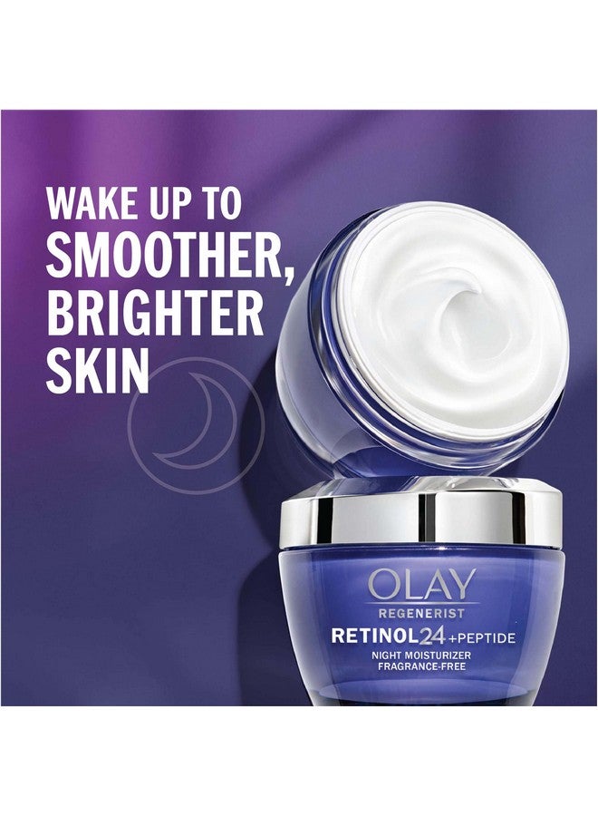 Olay Regenerist Retinol Moisturizer Retinol 24 Night Face Cream With Niacinamide Antiwrinkle Fragrancefree 1.7 Oz Includes Olay Whip Travel Size For Dry Skin - Image 3