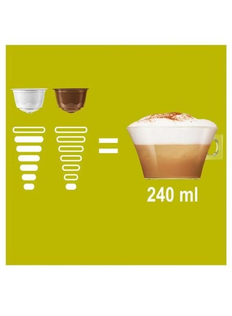 Nescafe Cappuccino Skinny and Unsweetened 16 Coffee Capsules Cappuccino 161.6grams Single - Image 3