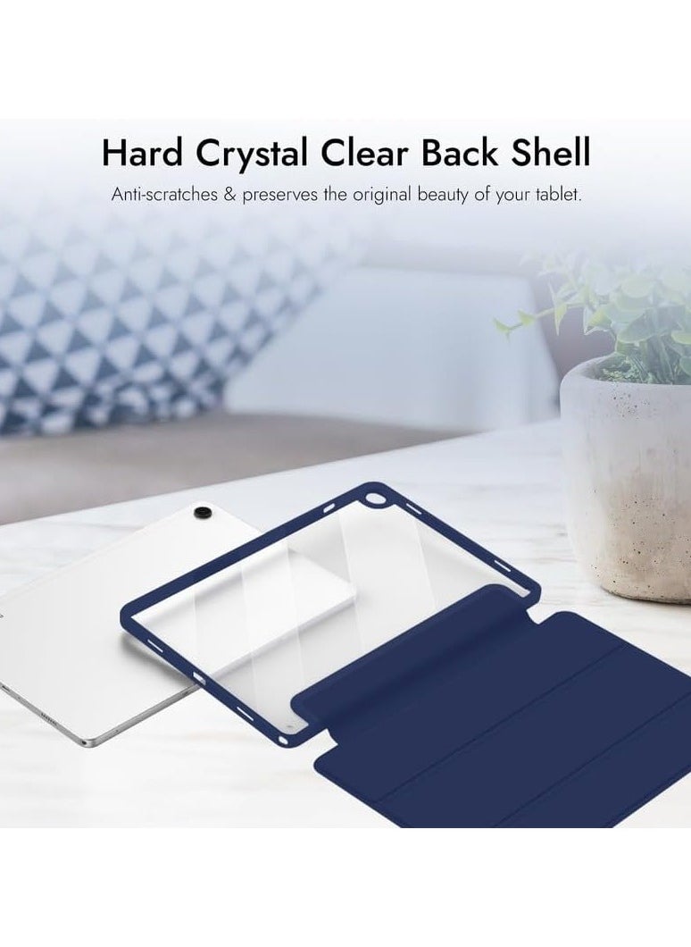 Generic - Hybrid Case for Samsung Galaxy Tab A9 Plus 11 Inch 2023 - Shockproof Protective Case with Transparent Hard Shell on the Back for Tablet A9+ SM-X210/X216/X218 (Blue) - Image 1