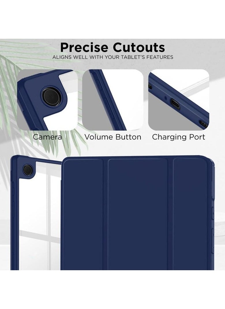 Generic - Hybrid Case for Samsung Galaxy Tab A9 Plus 11 Inch 2023 - Shockproof Protective Case with Transparent Hard Shell on the Back for Tablet A9+ SM-X210/X216/X218 (Blue) - Image 1