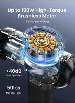 RENPHO RENPHO Active Massage Gun with Heat Deep Tissue Muscle 2022 Upgrade Powerful Portable Gun Massage Percussion Massager Gun for Athletes Electric Back Massagers Handheld Body Massager Gun Gifts  - Image 2