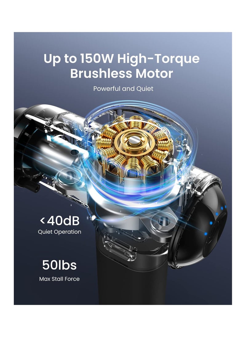 RENPHO - RENPHO Active Massage Gun with Heat Deep Tissue Muscle 2022 Upgrade Powerful Portable Gun Massage Percussion Massager Gun for Athletes Electric Back Massagers Handheld Body Massager Gun Gifts - Image 1