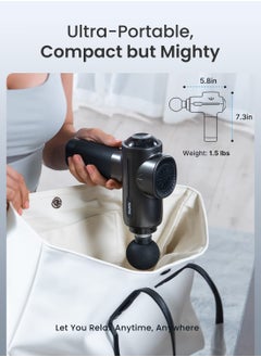 RENPHO RENPHO Active Massage Gun with Heat Deep Tissue Muscle 2022 Upgrade Powerful Portable Gun Massage Percussion Massager Gun for Athletes Electric Back Massagers Handheld Body Massager Gun Gifts  - Image 5